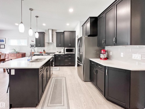 134 Joyal Way, St. Albert, AB - Indoor Photo Showing Kitchen With Double Sink With Upgraded Kitchen