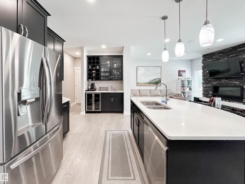134 Joyal Way, St. Albert, AB - Indoor Photo Showing Kitchen With Double Sink With Upgraded Kitchen