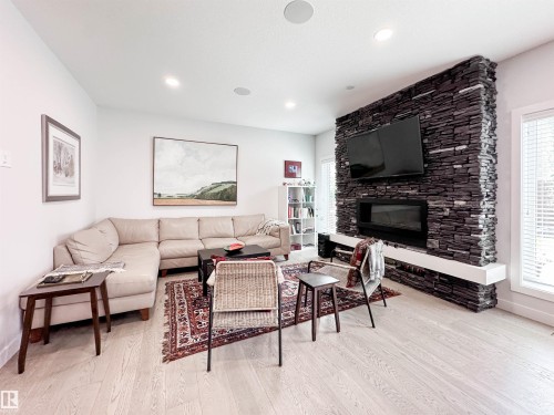134 Joyal Way, St. Albert, AB - Indoor Photo Showing Living Room With Fireplace