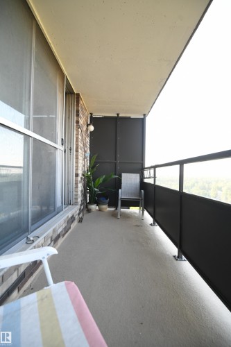The private balcony provides a simply stunning, panoramic view of the city.  Simply gorgeous - #1305 13910 Stony Plain Rd Nw, Edmonton, AB -  With Balcony With Exterior