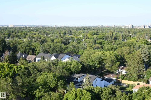 The private balcony provides a simply stunning, panoramic view of the city.  Simply gorgeous - #1305 13910 Stony Plain Rd Nw, Edmonton, AB - Outdoor With View