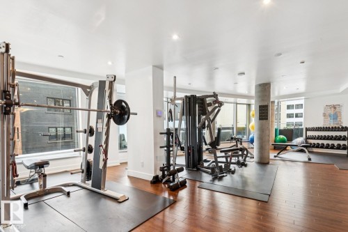 #1201 11969 Jasper Av Nw, Edmonton, AB - Indoor Photo Showing Gym Room