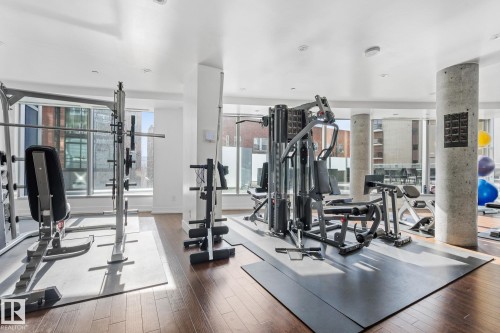 #1201 11969 Jasper Av Nw, Edmonton, AB - Indoor Photo Showing Gym Room