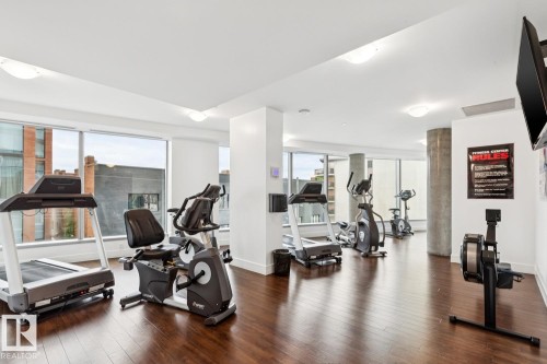 #1201 11969 Jasper Av Nw, Edmonton, AB - Indoor Photo Showing Gym Room