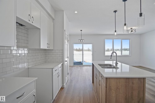 583 Ashgrove Circle, Leduc, AB - Indoor Photo Showing Kitchen With Double Sink With Upgraded Kitchen