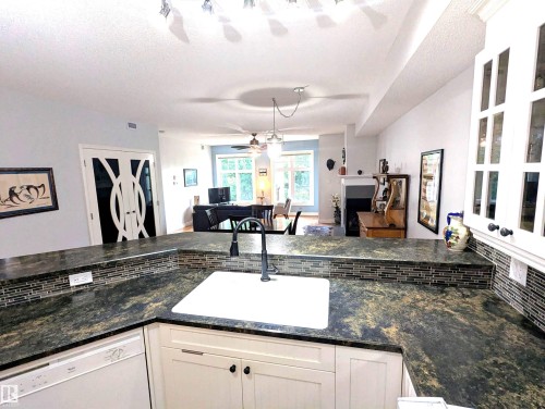 #302 9811 96A St Nw, Edmonton, AB - Indoor Photo Showing Kitchen With Double Sink