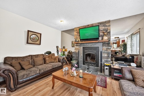 6 Atkinson Place, St. Albert, AB - Indoor Photo Showing Living Room With Fireplace