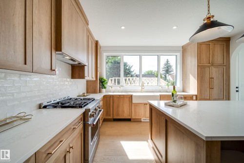 6003 111 Avenue Nw, Edmonton, AB - Indoor Photo Showing Kitchen With Upgraded Kitchen