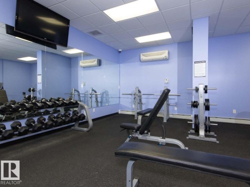 #1806 10303 105 St Nw, Edmonton, AB - Indoor Photo Showing Gym Room