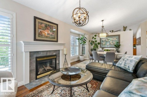 2 Enderby Crescent, St. Albert, AB - Indoor Photo Showing Living Room With Fireplace