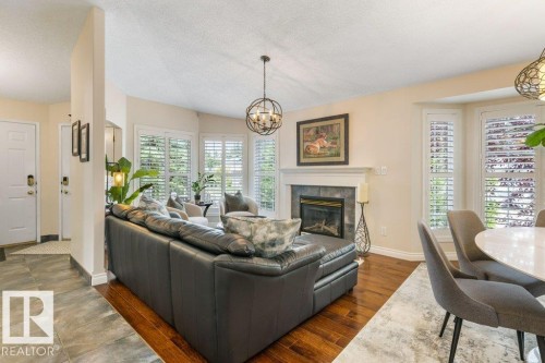 2 Enderby Crescent, St. Albert, AB - Indoor Photo Showing Living Room With Fireplace