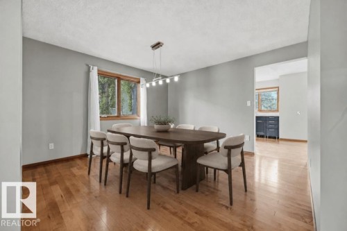 Photo Virtually Staged. - 4140 147 Street Nw, Edmonton, AB - Indoor Photo Showing Dining Room