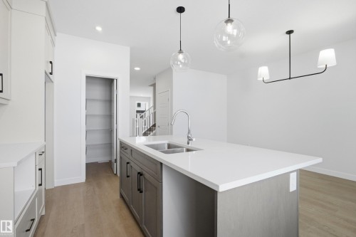 3758 Erlanger Drive Nw, Edmonton, AB - Indoor Photo Showing Kitchen With Double Sink With Upgraded Kitchen