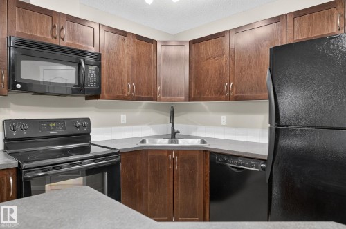 #210 392 Silver Berry Rd Nw, Edmonton, AB - Indoor Photo Showing Kitchen With Double Sink