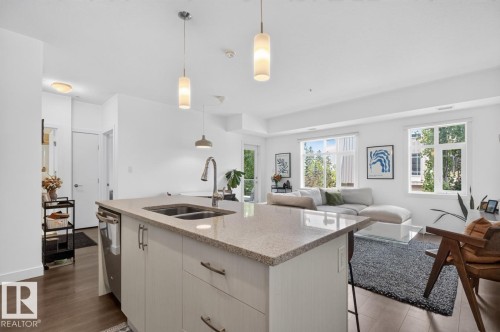 #206 8525 91 St Nw, Edmonton, AB - Indoor Photo Showing Kitchen With Double Sink