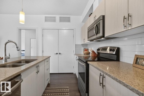 #206 8525 91 St Nw, Edmonton, AB - Indoor Photo Showing Kitchen With Double Sink With Upgraded Kitchen