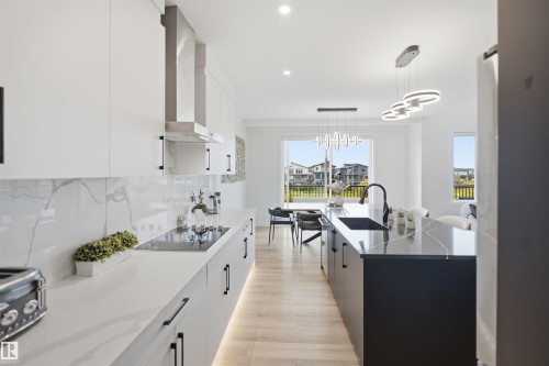 5493 Kootook Road Sw, Edmonton, AB - Indoor Photo Showing Kitchen With Upgraded Kitchen