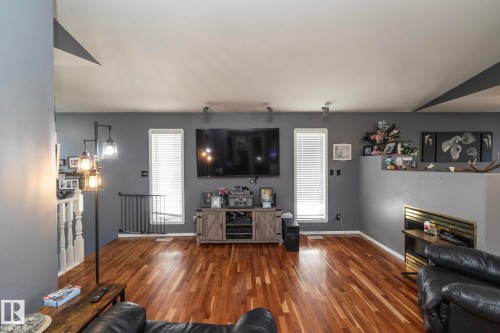 23 Delage Crescent, St. Albert, AB - Indoor Photo Showing Living Room With Fireplace
