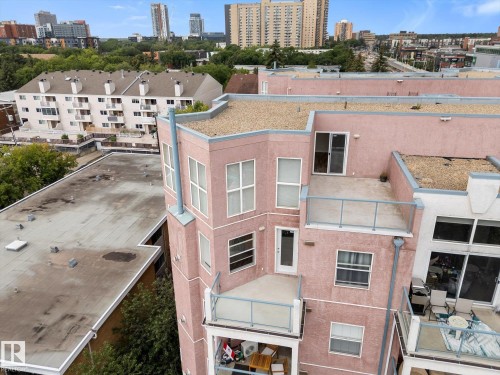 These are two balconies of your unit. Exterior view - #505 10346 117 St Nw, Edmonton, AB - Outdoor