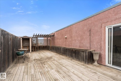Large patio for entertaining and watching the fireworks! - #505 10346 117 St Nw, Edmonton, AB - Outdoor With Deck Patio Veranda With Exterior