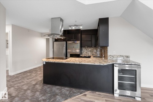 #505 10346 117 St Nw, Edmonton, AB - Indoor Photo Showing Kitchen With Upgraded Kitchen