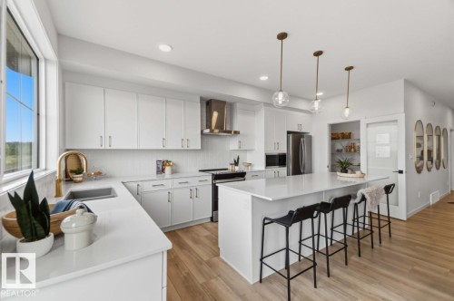 7105 50A Avenue, Beaumont, AB - Indoor Photo Showing Kitchen With Double Sink With Upgraded Kitchen