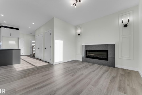 70 Covell Common, Spruce Grove, AB - Indoor Photo Showing Living Room With Fireplace