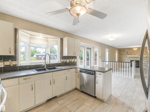 4335 47 Street Nw, Edmonton, AB - Indoor Photo Showing Kitchen With Double Sink