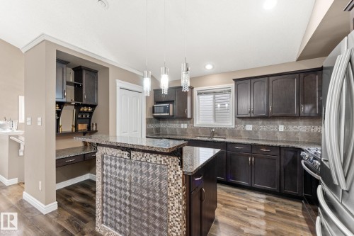 17027 121 Street Nw, Edmonton, AB - Indoor Photo Showing Kitchen With Upgraded Kitchen