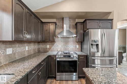 17027 121 Street Nw, Edmonton, AB - Indoor Photo Showing Kitchen With Upgraded Kitchen