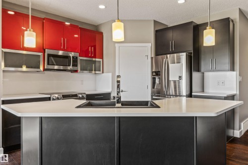 2808 Koshal Crescent Sw, Edmonton, AB - Indoor Photo Showing Kitchen With Double Sink With Upgraded Kitchen