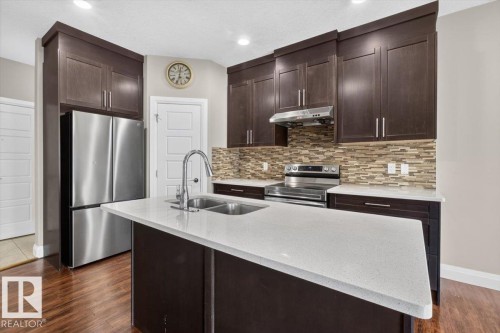 2005 15 Avenue Nw, Edmonton, AB - Indoor Photo Showing Kitchen With Double Sink With Upgraded Kitchen