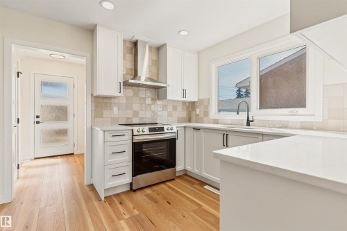 9328 168 Street Nw, Edmonton, AB - Indoor Photo Showing Kitchen With Upgraded Kitchen