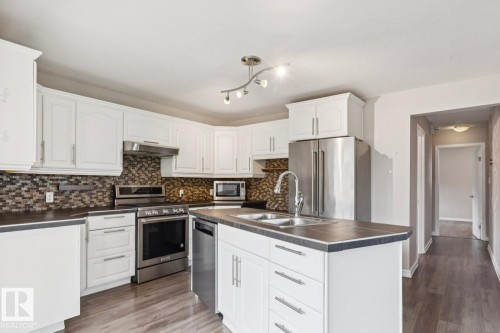 10151 71 Street Nw, Edmonton, AB - Indoor Photo Showing Kitchen With Stainless Steel Kitchen With Double Sink