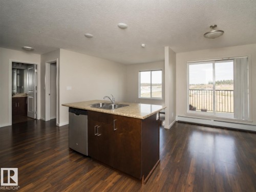 #325 5515 7 Av Sw, Edmonton, AB - Indoor Photo Showing Kitchen With Double Sink