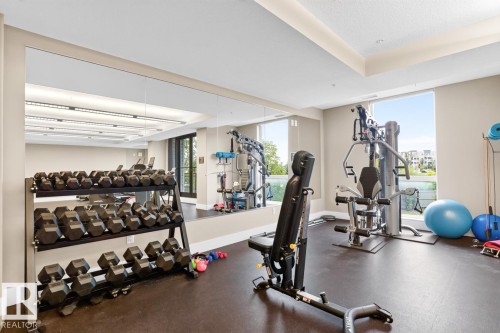 #510 11080 Ellerslie Rd Sw, Edmonton, AB - Indoor Photo Showing Gym Room