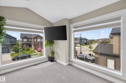 Expansive windows providing abundant natural light, neutral wall tones, and plush carpeting throughout - 