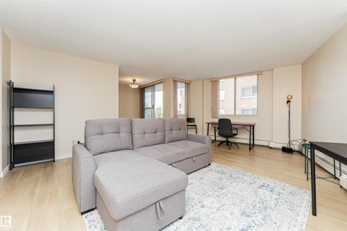 #201 12141 Jasper Av Nw, Edmonton, AB - Indoor Photo Showing Living Room