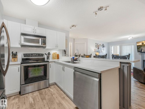 #208 16035 132 St Nw, Edmonton, AB - Indoor Photo Showing Kitchen With Stainless Steel Kitchen