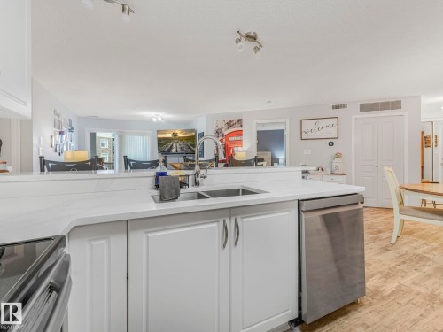 #208 16035 132 St Nw, Edmonton, AB - Indoor Photo Showing Kitchen With Double Sink