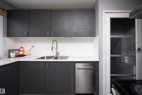 9012 Meadowlark Road Nw, Edmonton, AB - Indoor Photo Showing Kitchen With Double Sink