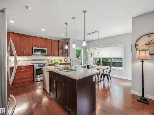 4609 60 Street, Beaumont, AB - Indoor Photo Showing Kitchen With Double Sink With Upgraded Kitchen