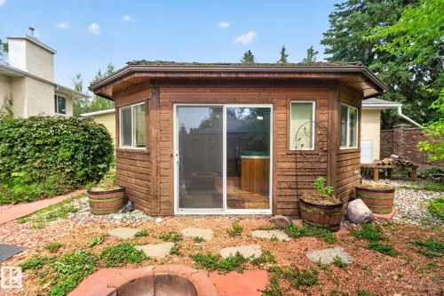 Detached gazebo with hot tub inside. - 12 Latimer Place, St. Albert, AB - Outdoor