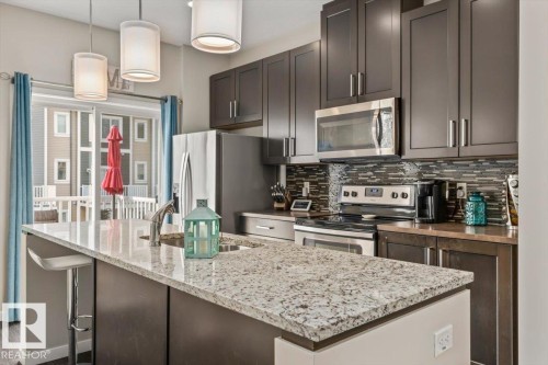 #88 320 Secord Blvd Nw, Edmonton, AB - Indoor Photo Showing Kitchen With Stainless Steel Kitchen With Upgraded Kitchen