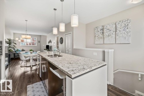 #88 320 Secord Blvd Nw, Edmonton, AB - Indoor Photo Showing Kitchen With Double Sink With Upgraded Kitchen