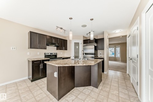 7706 Schmid Crescent Nw, Edmonton, AB - Indoor Photo Showing Kitchen With Double Sink With Upgraded Kitchen