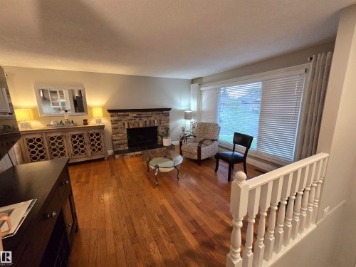 14603 122 Street Nw, Edmonton, AB - Indoor Photo Showing Living Room With Fireplace