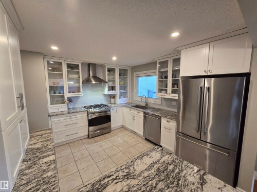14603 122 Street Nw, Edmonton, AB - Indoor Photo Showing Kitchen With Stainless Steel Kitchen With Upgraded Kitchen