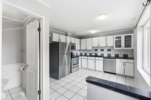 7963 178 Street Nw, Edmonton, AB - Indoor Photo Showing Kitchen With Stainless Steel Kitchen With Upgraded Kitchen