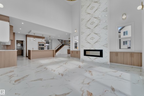 3053 7A Avenue Sw, Edmonton, AB - Indoor With Fireplace